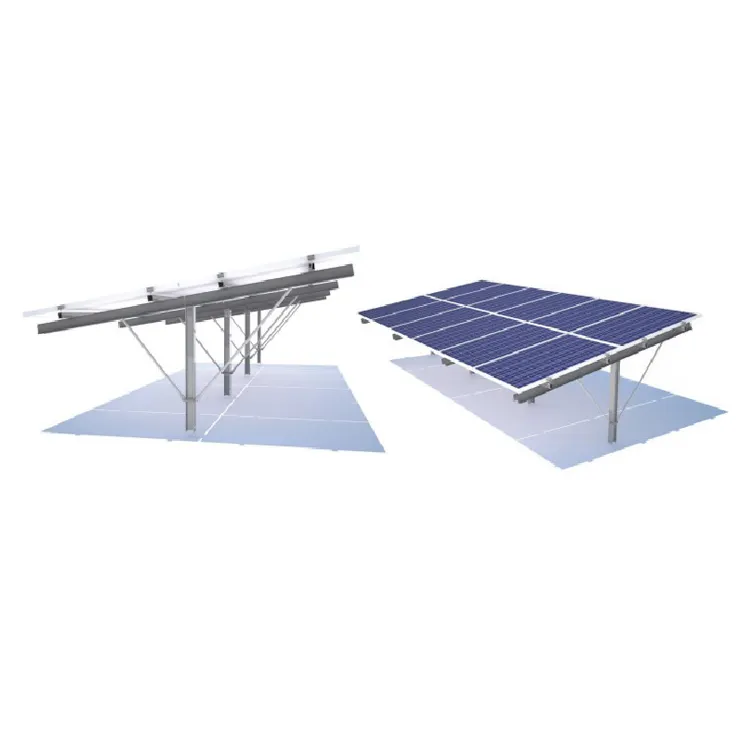Sistemas de estantería montados en tierra de acero galvanizado de aleación de aluminio Sistema de montaje solar de pila