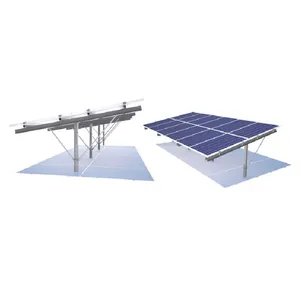 Systèmes de rayonnage montés au sol en acier galvanisé en alliage d'aluminium Système de montage solaire sur pieux