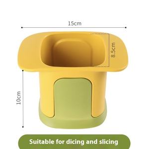 Cortador manual de acero inoxidable al por mayor, prensa de plástico PP para patatas fritas, zanahorias, cebollas y jamón, tipo deshuesador. - Product Image 3