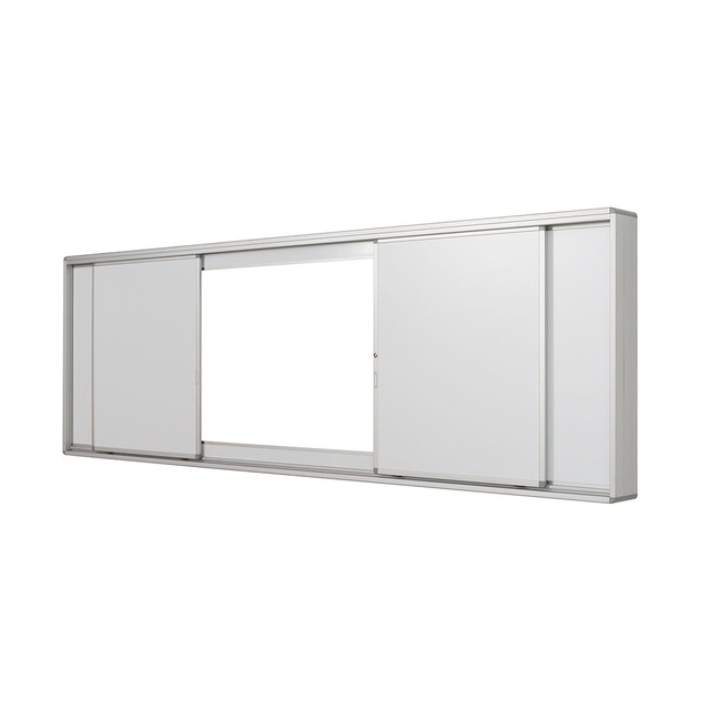 13*4.2FT Multimedia Blackboard Dry Erase Board Push Pull Sliding White Board Aluminum Frame Ceramic Whiteboard for Classroom