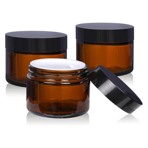 Wholesale Cosmetic Packaging 3oz-16oz Matte Amber PET <b>Plastic</b> Cosmetic Cream <b>Jars</b> Custom Color Lotion Storage White/Black Screw - Product Image 1