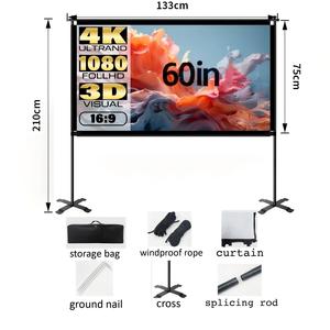 Pantalla de Proyección Portátil Plegable de Alta Calidad con Marco en X, 100 Pulgadas, Manual, para Cine en Casa - Product Image 4