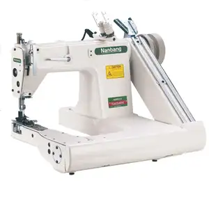 Direct Drive Two Needle Chain Stitch Sewing Machine For Nylon Raincoat Tube Overedging