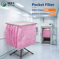 Filtre de poche M5 M6 F7 F8 F9 en tissu non tissé pour système de climatisation HVAC, filtration intermédiaire