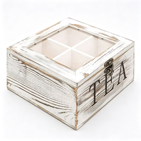 Boîte de rangement et distributeur de sachets de thé en bois durable pour bureau à domicile, compartiments, cadeau, restaurant