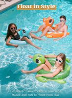 Lot de 3 flotteurs gonflables personnalisés en gros, directement de l'usine, motifs dinosaure, tortue, dauphin, 32 pouces, pour enfants et tout-petits, pour la plage