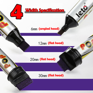 IDEA GIFT Professional Art Marker Pens Quick-dry Permanent Marker Pens 6/12/20/30mm Wide Tip <b>Flat</b> Head for Advertising Poster - Product Image 3