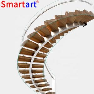 Escada Espiral de Vidro de Alta Qualidade Smartart 2022, Melhor Vendas, Escada de Madeira com Luz LED - Product Image 6