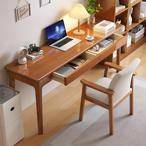 Bureau étroit en bois massif, largeur 40/50 cm, design simple et moderne, <span class=keywords><strong>pour</strong></span> petit appartement, bureau à domicile, <span class=keywords><strong>ordinateur</strong></span> et étude des étudiants - Product Image 2