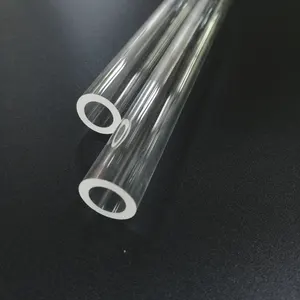 Tubo de vidrio de cuarzo puro personalizado de fábrica Tubo doble resistente al calor transparente Tubo moldeado pulido