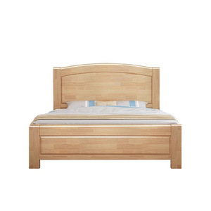 เตียงไม้จริงขนาด 1.5 ม. พร้อมที่เก็บของ ดีไซน์กล่องสูงสำหรับห้องนอน - Product Image 1