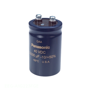 Condensateur à visser en aluminium pour montage sur châssis, 22000 µF, 20 %, 40 V, modèle EEG-A1G223FGE - Product Image 1