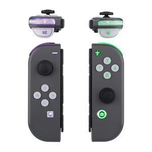 Manette de jeu personnalisée EXtremeRate pour NS Switch, kit LED DFS 7 couleurs avec bouton blanc pour Nintendo Switch modifié - Product Image 1