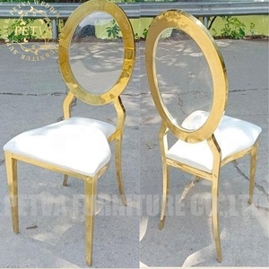 Vente en gros transparent or chavay acier inoxydable or <span class=keywords><strong>chaise</strong></span> salle à manger ensembles <span class=keywords><strong>6</strong></span> chaises table meubles luxe - Product Image 3