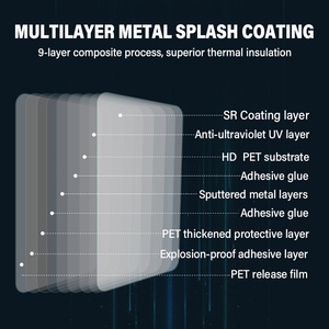 ฟิล์มติดกระจกกันความร้อน <span class=keywords><strong>VK30</strong></span>,ฟิล์มติดกระจกกันความร้อนโลหะสีเงินสองชั้นฟิล์มย้อมสีแสงอาทิตย์สะท้อนแสง Uv - Product Image 4