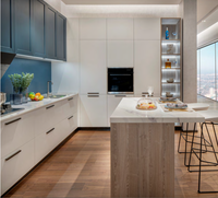Îlot de cuisine modulaire personnalisé, comptoir, design de meuble moderne, matériaux écologiques pour projets résidentiels et commerciaux