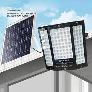 Luz de inundación solar para peatones integrada 1 decoración moderna separada farola solar a prueba de explosiones para exteriores con curva - Product Image 1