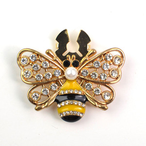 Mancuernillas de Aleación con Forma de Abeja y Diamantes de Imitación para Mujer, para Bodas, Compromisos y Eventos Empresariales - Product Image 6