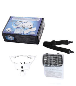 Usine <span class=keywords><strong>Prix</strong></span> Personnalisé 3.5X Tête-Monté 5 Différentes Lentille 2 Led Lumière Remplaçable Jambe De <span class=keywords><strong>Lunettes</strong></span> Loupe Pour Mobile réparé - Product Image 6