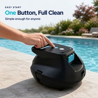 Aspirateur robotisé sans fil pour piscine, nettoyage automatique, 4500 mAh, 3S1P, 21700 cellules, 12,6 V, 1,8 A, charge en 2,5 h, étanche IPX8, usage domestique