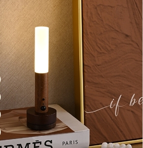 Luz de noche LED inteligente con <span class=keywords><strong>Sensor</strong></span> de movimiento ABS, carga de madera maciza, pasillo, decoración del hogar para sala de estar y jardín - Product Image 4