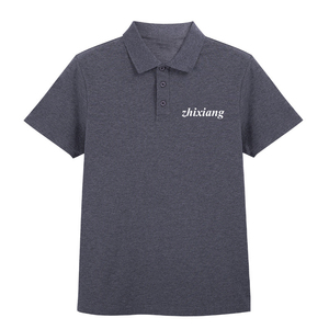 Fabriek Groothandel Melange Grijze Kleur Mannen Custom Poloshirt Halve Mouw Met Knoop Productie Bedrijven - Product Image 2