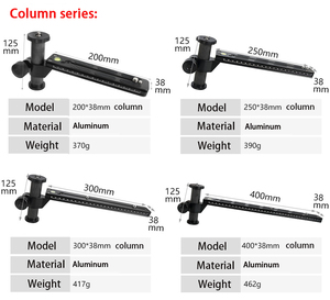 DMIDITIR Placa de liberación rápida de aluminio y fibra de carbono, soporte para lente teleobjetivo, columna para trípode, cámaras SLR Arca (portátil), negro AC400 - Product Image 3
