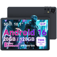 Nouvelle Arrivée OEM Meilleure Vente Tablette Android 16 Wi-Fi 10,1 Pouces 4+128 Go Octa Core 2,0 GHz Vitesse Rapide Batterie 5000 mAh USB Type-C