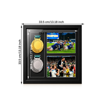 Boîte à ombre en MDF pour certificats, cadre noir personnalisé pour médailles, cadre photo moderne à suspendre, vente en gros, décoration intérieure