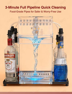 Robot Barman Intelligent pour Cocktails avec 20 Recettes de Boissons, 6 Bouteilles, Distributeur de Mojitos à Portion Individuelle et Lumière Ambiante - Product Image 5