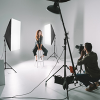 Kit Complet de Photographie Professionnel pour Studio Photo, Éclairage Softbox 50x70, Support de Fond, Cadre de Toile de Fond, Trépied, Réflecteur avec Sac de Transport