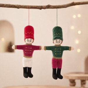 Decorazione Natalizia All'ingrosso: <span class=keywords><strong>Soldatino</strong></span> <span class=keywords><strong>Schiaccianoci</strong></span> in Tessuto, Bambola di Peluche, Ciondolo da Appendere per Albero di Natale, Decorazione per Feste Natalizie - Product Image 1