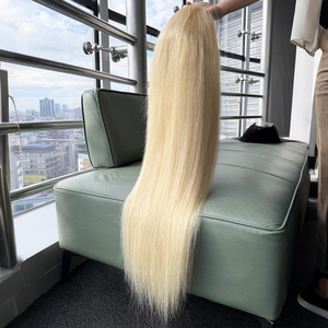 Directo de Fábrica, Peluca de Cabello Humano Rubio 613 de 24 Pulgadas, Lisa, con Frontal de Encaje HD 13x6, Pre-Desplumada, Puede Reestilizarse - Product Image 3