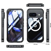 Étui de téléphone magnétique intégral 360° avec protection d'écran intégrée, antichoc, transparent, pour Google Pixel 9 Pro XL 8 Pro 11 10 10 Pro