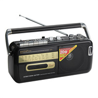 Enregistreur de cassettes rétro, lecteur de cassettes, haut-parleur extérieur, radio AM FM SW 4 bandes, lecteur USB SD MP3, lecteurs de disques