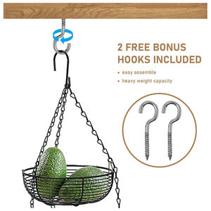 Welltop Estante De Almacenamiento De Metal De 3 Niveles De Acero Moderno Y Aluminio Cesta De Frutas Y Verduras Organizador De <span class=keywords><strong>Cocina</strong></span> - Product Image 2