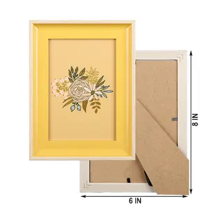 EAGLEGIFTS家庭装饰定制尺寸黄色木制PVC图片相框待售