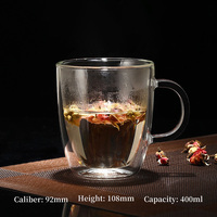 Hxglass – Tasse à café à double paroi en verre borosilicate, faite à la main, design artisanal, capacité 200 ml, emballage personnalisé