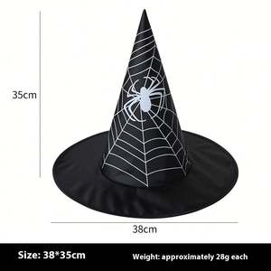 Chapeau magique <span class=keywords><strong>Harry</strong></span> <span class=keywords><strong>Potter</strong></span>, accessoires de cosplay, chapeau de sorcière noir pour fête d'Halloween, chapeau de fantôme de sorcier - Product Image 6