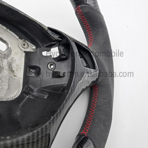 Nuevo volante Alcantara negro LED de fibra de carbono de rendimiento M de popularidad para BMW E90 accesorio para automóvil - Product Image 5