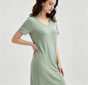 Pijamas de Bambú para Mujer, Conjunto de Pijama de Fibra de Bambú Suave, Ropa de Dormir de Nueva Llegada - Product Image 4