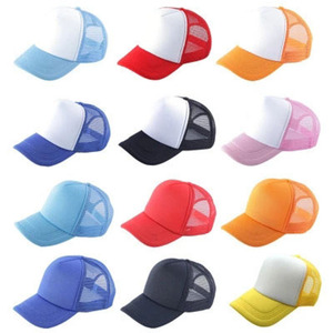 Casquette de sport unisexe en toile et maille à 5 panneaux, vierge, personnalisable avec broderie 3D, pour hommes, vente en gros - Product Image 3