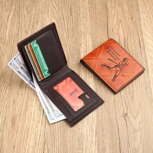 Ví đựng thẻ cá nhân da PU ép nổi cổ điển, bán buôn, chống thấm nước, nhiều ngăn đựng thẻ, ví gấp gọn nhỏ gọn dành cho nam - Product Image 2