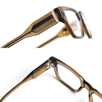 Monture de lunettes optiques unisexe en acétate épais de haute qualité, modèle classique Platon Think Brand, adaptée à toutes les formes de visage