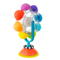 NZMAN Best-seller Amazon Jouet de bain pour bébé à ventouse, jouet mural pour baignoire, jouet en plastique lumineux arc-en-ciel pour bébé