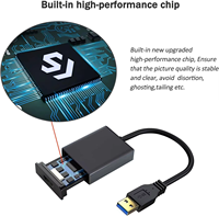 Grosir 1080p adaptor VGA HD kabel Audio Video konverter untuk Desktop Laptop proyektor Monitor resolusi komputer