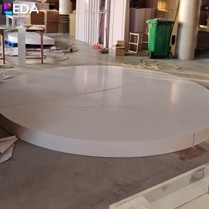 LEDA <b>Wedding</b> Party Events Decoration High Quality White Round Detachable Large Acrylic Stage - Product Image 4