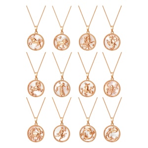 Gemnel en argent Sterling 925 plaqué or 18 carats, bijoux en nacre, signe du zodiaque, collier 12 constellations - Product Image 5