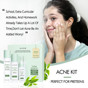 Crianças Anti Acne Beleza Coreana Natural Orgânica Tea Tree Face Skincare Anti Acne Hidratante Facial Skin Care Set - Product Image 1