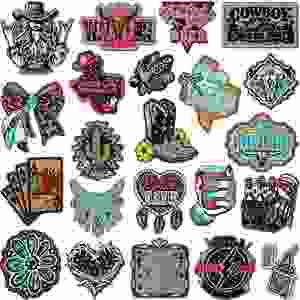 Parches Bordados de Vaquero del Oeste Americano para Planchar en Tela - Product Image 1